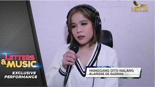 Klarisse De Guzman  Hanggang Dito Na Lang (NET25 Letters and Music Online)