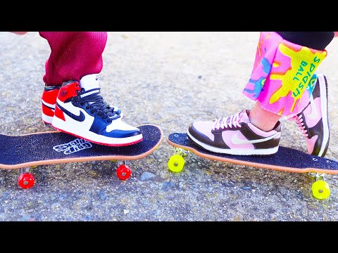 Finger Skateboard vs Finger Longboard | Race | Tech Deck | Flick Trix | Finger boarding