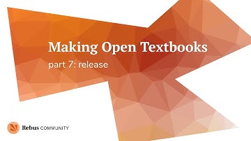Making Open Textbooks - Part 7: release