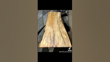 Spalted maple live edge coffee table w/ seamless live edge walnut legs! #liveedgetable #liveedge
