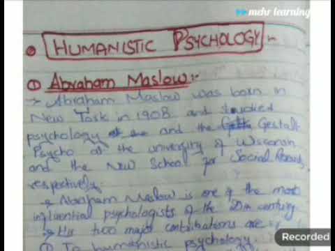 Abraham Maslow complete contributions and criticism in urdu/hindi lecture.