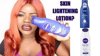 DOES NIVEA CREAM/BODY LOTION LIGHTENS UP THE SKIN?