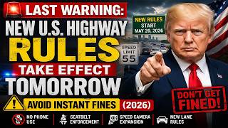🚨 LAST WARNING: New U.S. Highway Rules Take Effect TOMORROW — Avoid Instant Fines (2026)