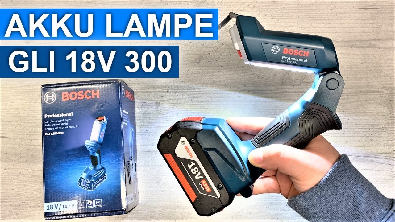 Das ist die GLI 18V 300 Akku LED Lampe von Bosch Professional - YouTube