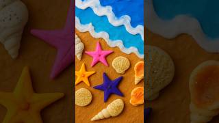 How to make sea shells🥟🐚 and Starfish🌞🌟🌊 #shorts #diy