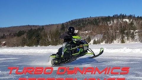 TD trail sleds and races launches hard on ice and top speed video