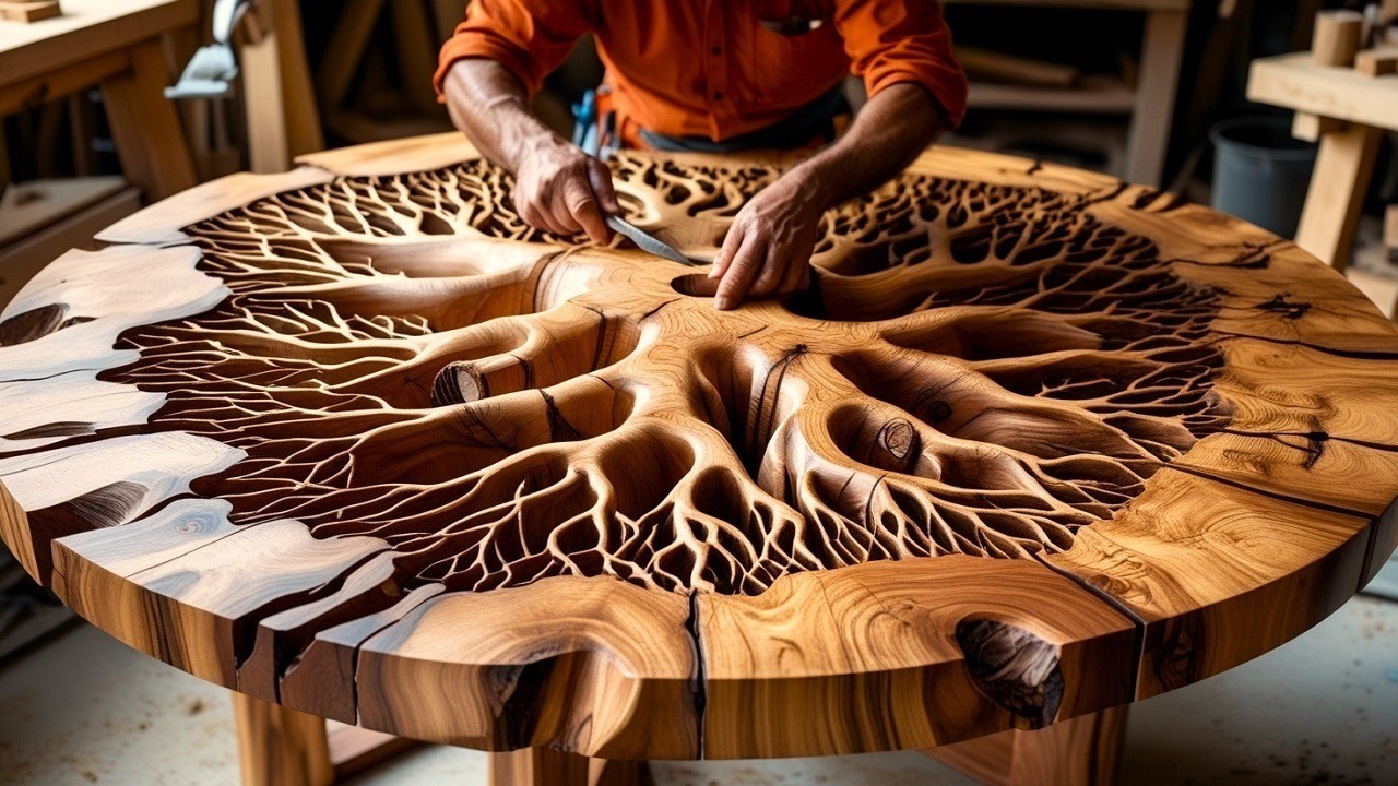 Breathing Art into Dead Wood - Talent Carpenter Create Luxurious Epoxy Coffee Tables in a New Style!