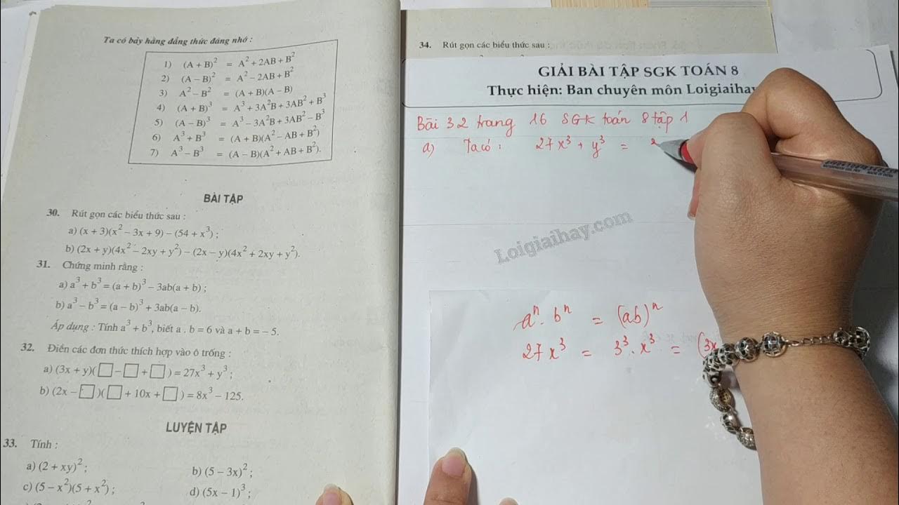 Giải Bài 32 Trang 16 Sgk Toán 8 Tập 1 - Youtube