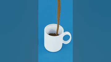 3D Render in Blender of coffee in a cup #shorts #3danimation