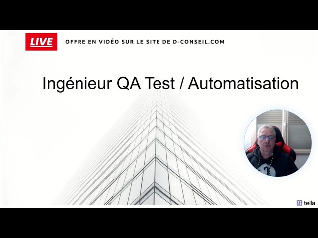 recherche un ingénieur QA test et automatisation
