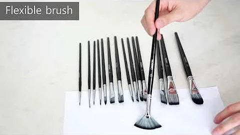 Artist Paint Brush Set   15 Different Sizes Paint Brushes for Acrylic Watercolor Oil Gouache Paint