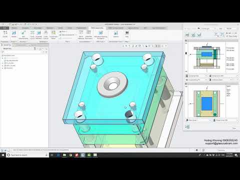 Video Tự học EMX - Bài 8: Đưa bạc cuống phun và vòng định vị... - youtube