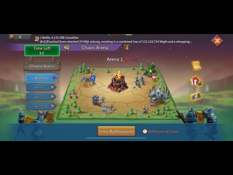Chaos Arena , fighting for chaos citadel - Lords Mobile ! - YouTube