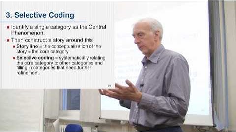 Grounded Theory - Selective coding