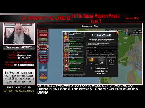 Gaarawarr’s Guide to The Great Modron March, Diana, and Gromma Rebalance