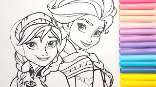 Disney Frozen Elsa, Anna,Olaf Coloring Book Pages#arrtx30a#arrtxmetallicmarkers #arrtxacrylicmarkers