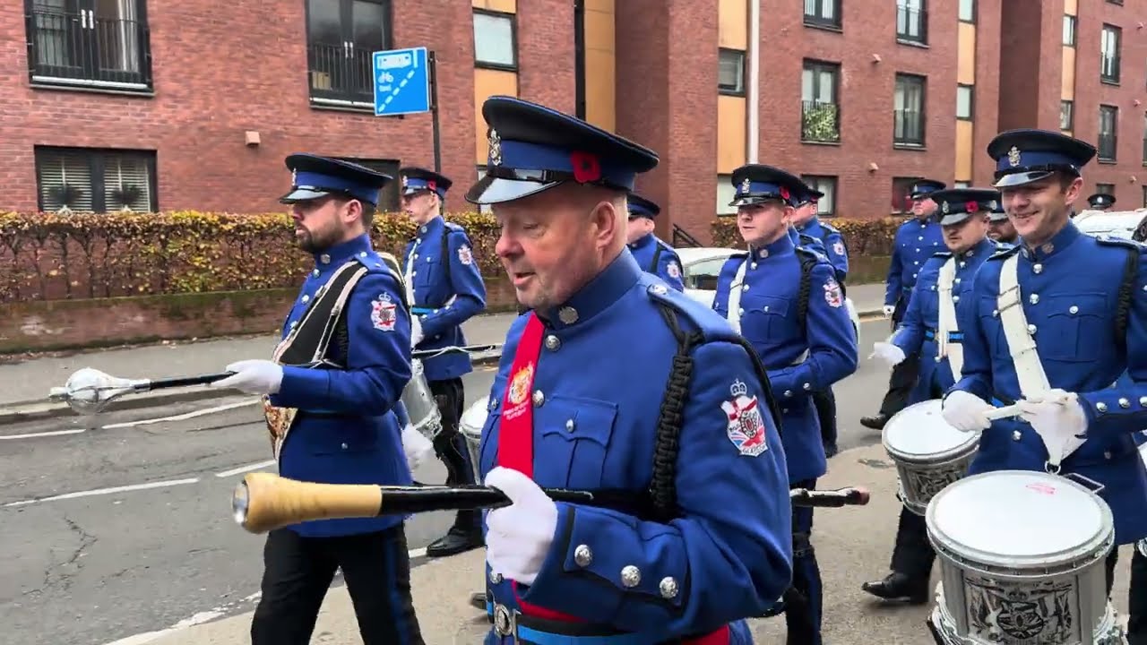 Kinning Park True blues LOL 127 160th anniversary parade featuring The Pride of Govan flute band