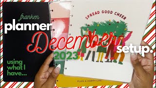 December 2023 frankenplanner setup + monthly plan with me | getting ready for 2024