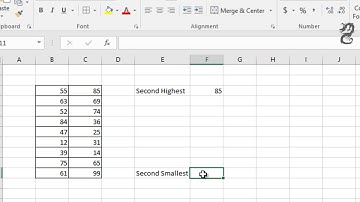 How to Find the second highest or second smallest value in Excel