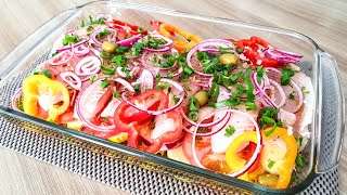 FILE DE PEIXE ASSADO NO FORNO COM BATATAS