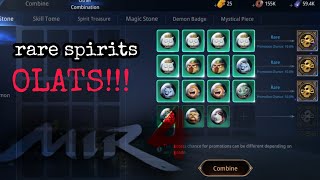 MIR4 UC SPIRITS COMBINE TO RARE SPIRITS