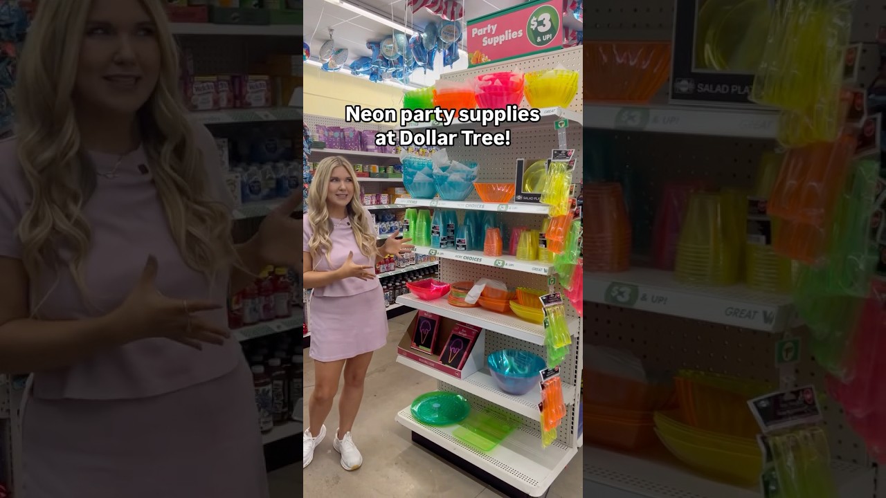 Neon party supplies at Dollar Tree?! 