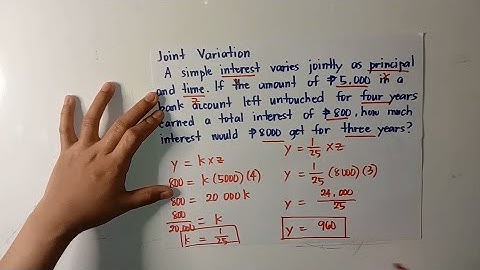 SOLVING PROBLEMS INVOLVING JOINT VARIATION