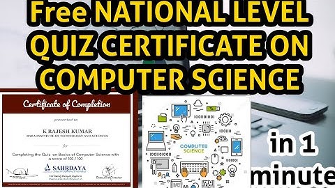 Free National Level Quiz on Computer science with certificate in 2 Minutes|html|free quiz|free cours