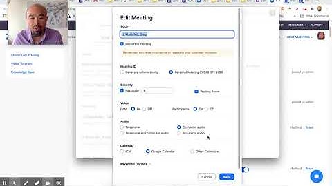 Changing Authentication setting on Zoom