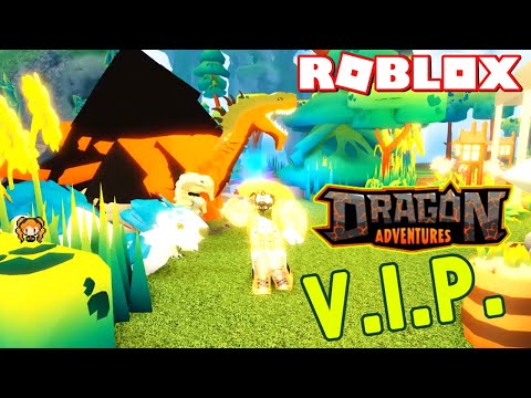 ROBLOX DRAGON ADVENTURES VIP! What Do You Get!? VOLCANO Egg Hunt, 3 DRAGONS!