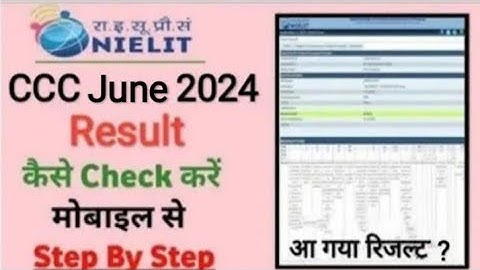 CCC June Result 2024//CCC Latest update #ccc#update#result
