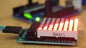 Arduino Uno + SPI 8x8 LED Matrix board