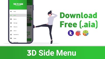 How To Create Professional Side Menu In Kodular - Kodular Free SideBar Layout aia - Hindi