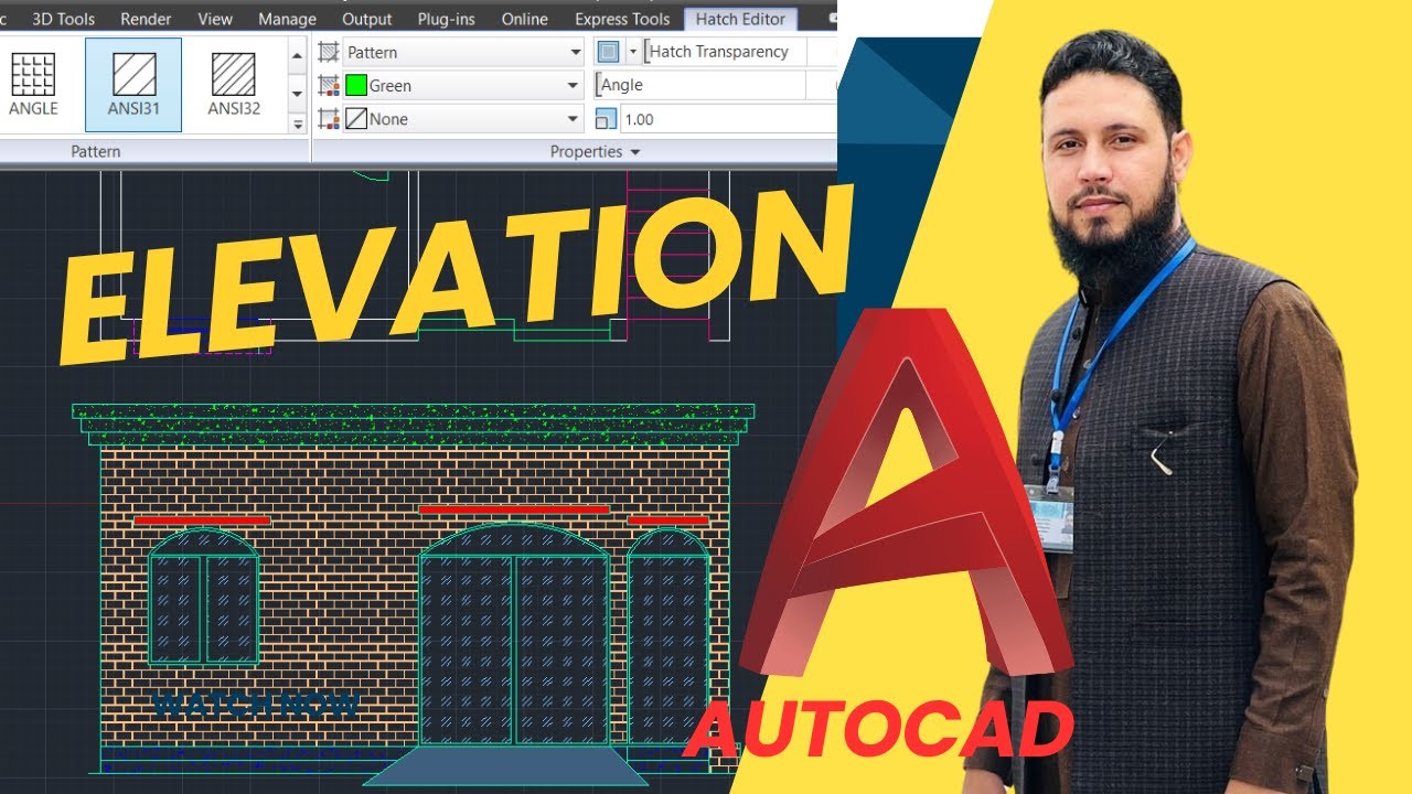 ELEVATION in AutoCAD in Hindi | AutoCAD Tutorial for Beginners - YouTube