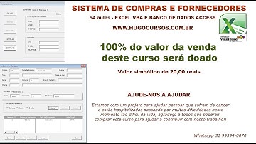 Sistema de Forncedores VBA - Aula 03 - Criando formulário para cadastro de compras