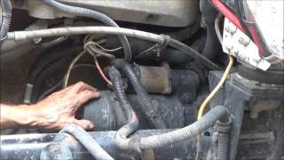 Changing starter on a big truck