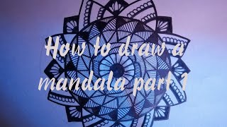 How To draw mandala part 1  رسم مانديلا الجزء الاول Live