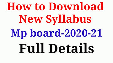 How to download Mp board new syllabus