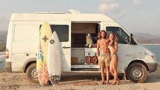 VAN LIFE TOUR ft. Max & Lee // surfer couple lives in DIY sprinter van conversion