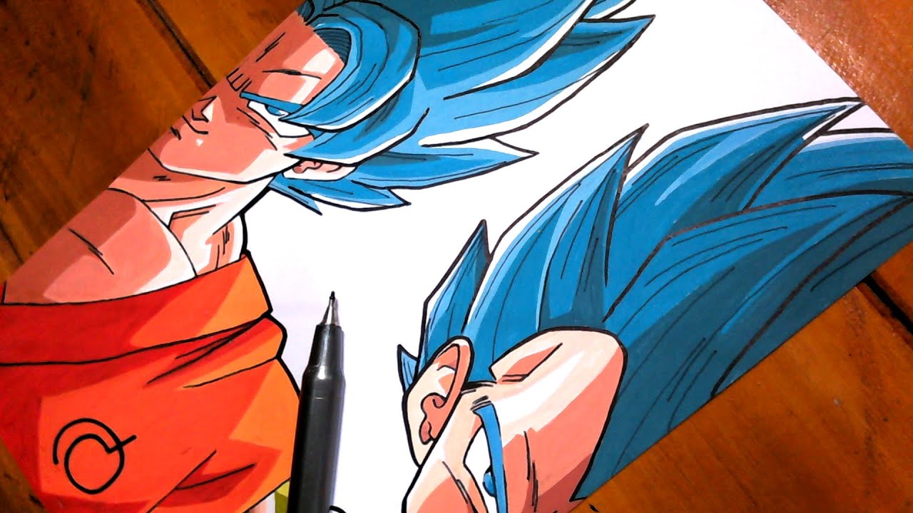 Como Desenhar o Vegeta Instinto Superior - How To Draw Vegeta Migate 