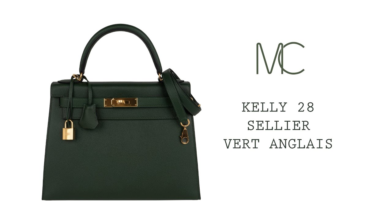 HERMES Kelly Sellier Size 28 Vert Gris Epsom– GALLERY RARE Global Online  Store