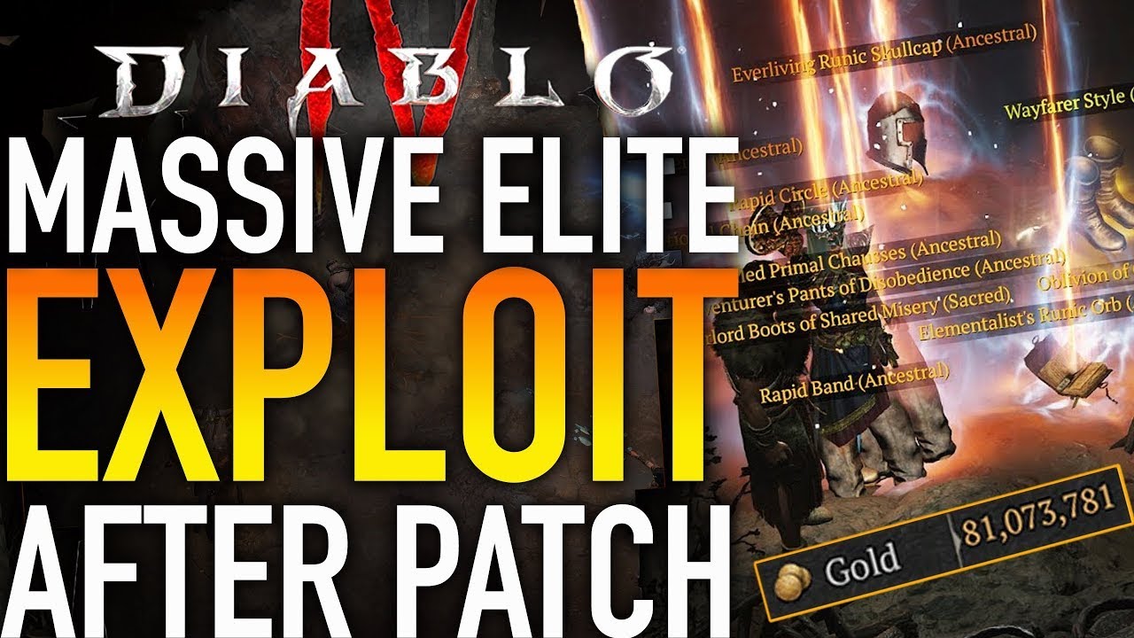Diablo 4 - MASSIVE Elite Legendary & XP Farm Exploit! INFINITE WAVES OF ...