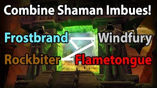You can combine Shaman Imbues in TBC - Maximum Windfury, bonus Frostbrand procs, Free Rockbiter