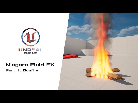 Unreal Engine 5 Niagara Fluid FX 1. Создание костра