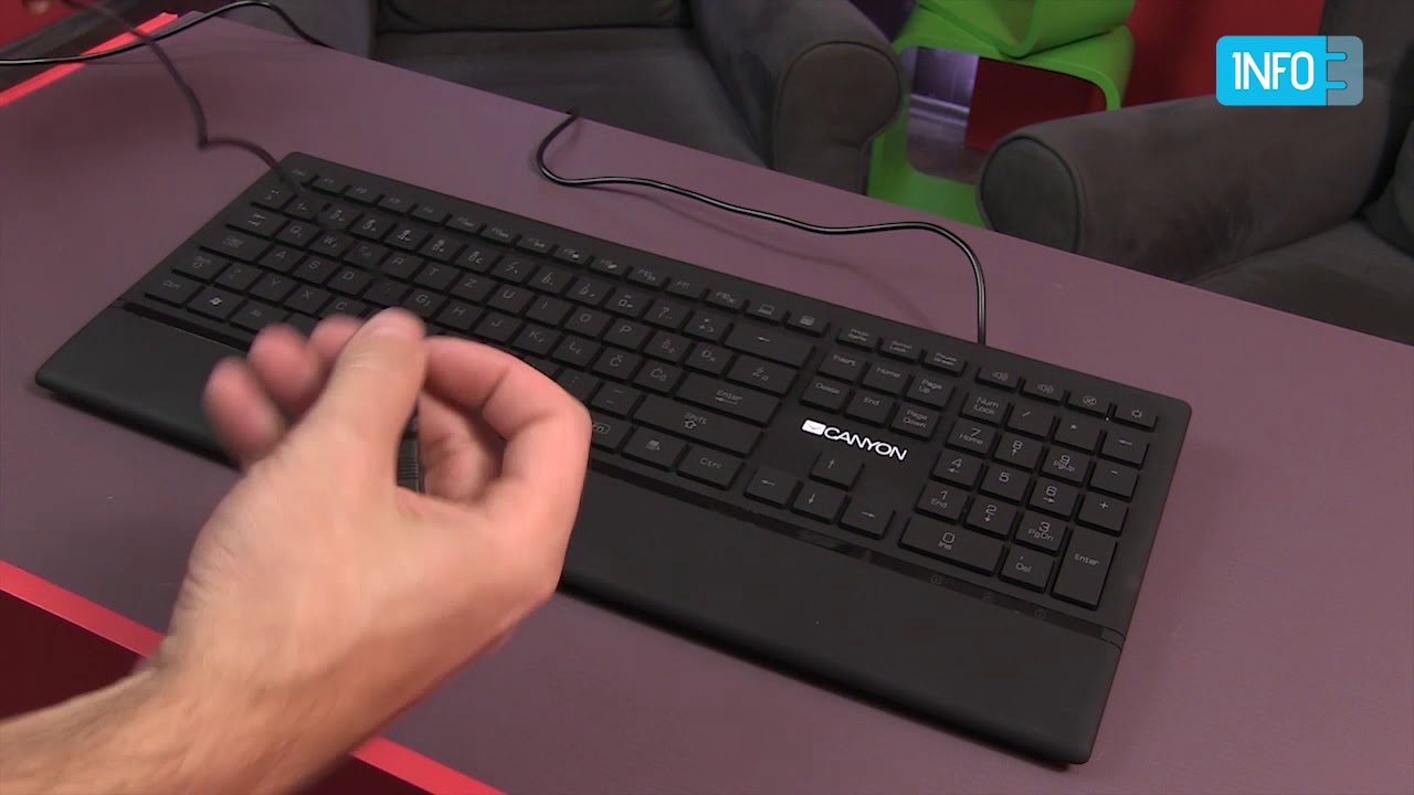Canyon CNS-HKB6 tastatura recenzija review - YouTube