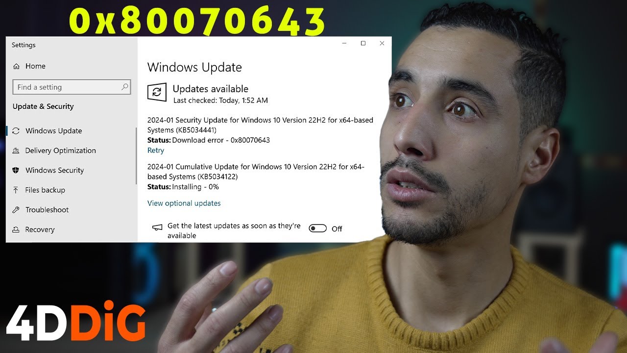 2024 How to Fix Windows Update error 0x80070643 Windows 10/11 KB5034441