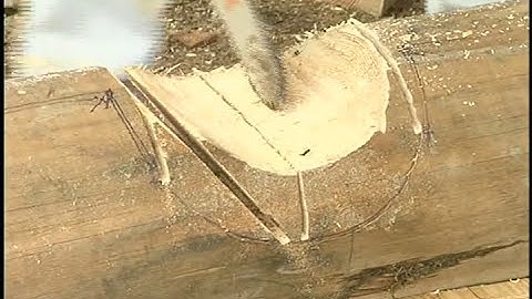 Blokhut bouwen: Ronde inkepingen