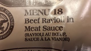 MRE: Beef Ravioli in Meat Sauce   Menu 18 ~2018 Case A&B Series~