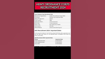 ARMY ORDINANCE CORPS RECRUITMENT 2024 🥳 #army #aoc #shorts #job #recruitment