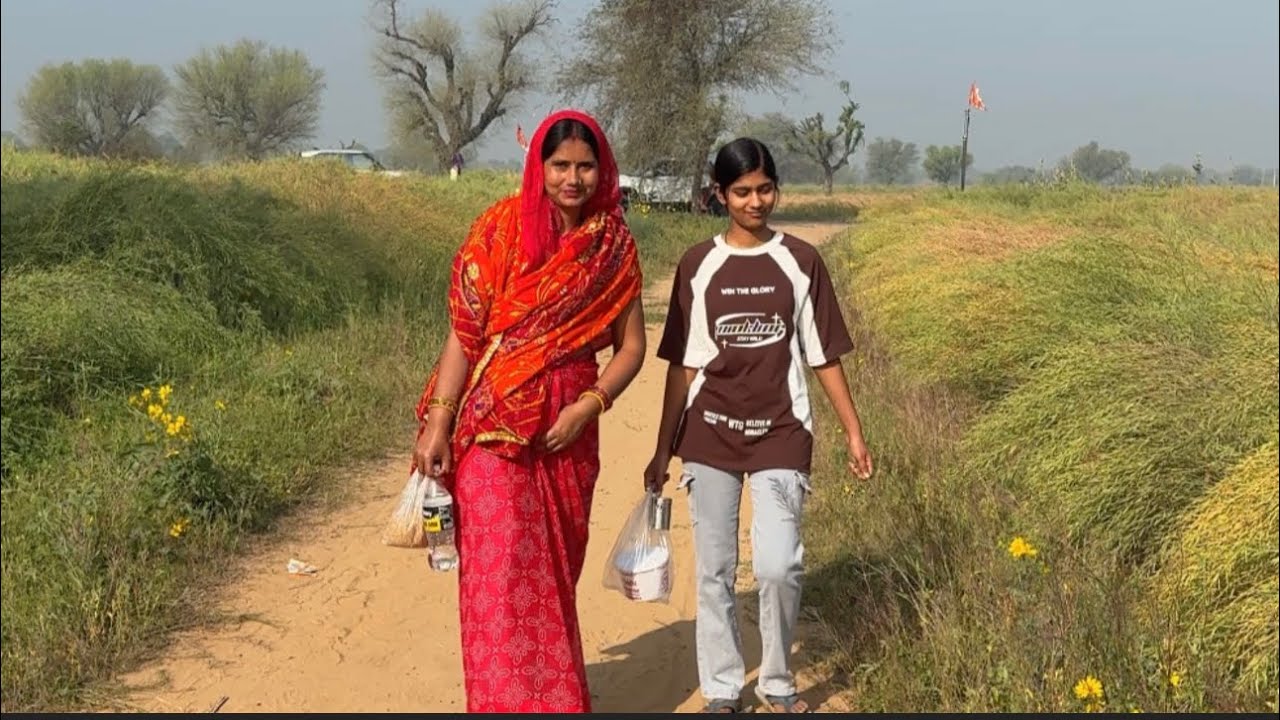 🌞सुबह 5:00 बजे से हो गई दिन की शुरुआत💁🏼‍♀️झटपट सारा सब समेट चल दिए सब💞my village daily morning life 
